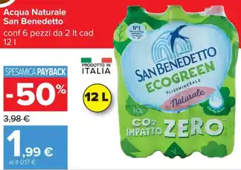 Carrefour Acqua Naturale San Benedetto offerta