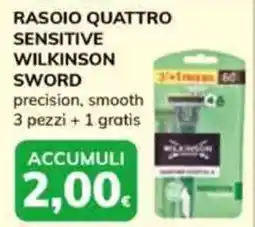 Basko Rasoio quattro sensitive wilkinson sword offerta