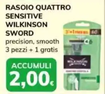 Basko Rasoio quattro sensitive wilkinson sword offerta