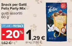 Carrefour Snack per Gatti Felix Party Mix offerta