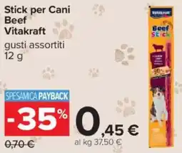 Carrefour Stick per Cani Beef Vitakraft offerta