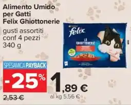 Carrefour Alimento Umido per Gatti Felix Ghiottonerie offerta