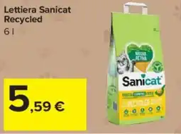 Carrefour Lettiera Sanicat Recycled offerta