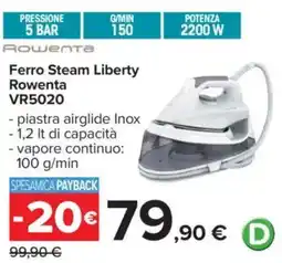 Carrefour Rowenta Ferro Steam Liberty VR5020 offerta