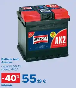 Carrefour Batteria Auto Arexons offerta