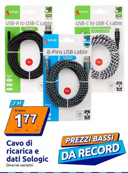 Action Cavo di ricarica e dati sologic diverse varianti offerta