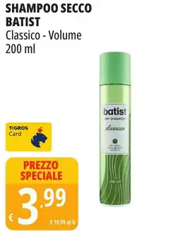 Tigros Shampoo secco BATIST offerta