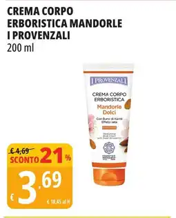 Tigros Crema corpo erboristica mandorle I PROVENZALI offerta
