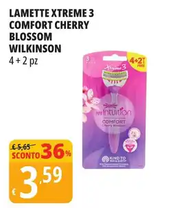 Tigros Lamette xtreme 3 comfort cherry blossom WILKINSON offerta