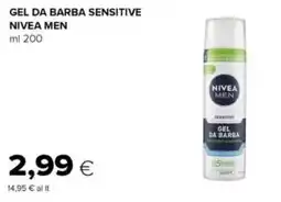 Tigre Gel da barba sensitive NIVEA MEN offerta