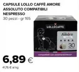 Tigre Capsule lollo caffè amore assoluto compatibili nespresso offerta