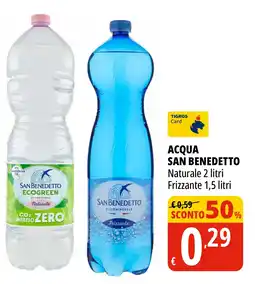 Tigros Acqua SAN BENEDETTO Naturale , Frizzante offerta