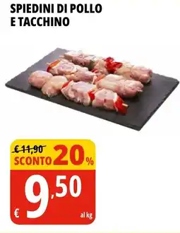 Tigros Spiedini di pollo e tacchino offerta