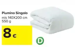 Carrefour Piumino Singolo mis 140X200 cm offerta