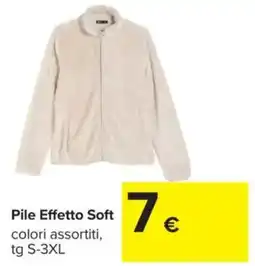 Carrefour Pile effetto soft colori assortiti, tg S-3XL offerta