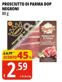 Tigros Prosciutto di parma dop NEGRONI offerta