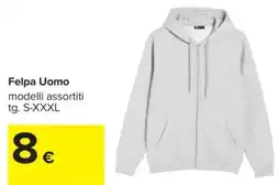 Carrefour Felpa Uomo modelli assortiti tg. S-XXXL offerta