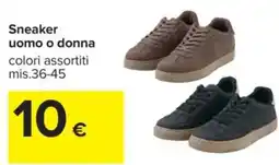 Carrefour Sneaker uomo o donna colori assortiti mis.36-45 offerta