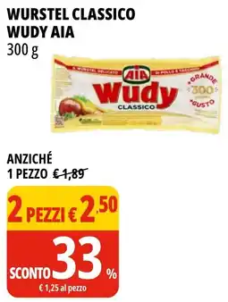Tigros Wurstel classico wudy AIA offerta