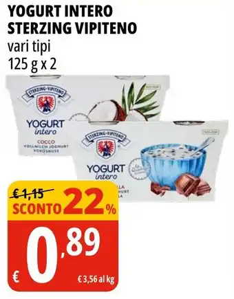 Tigros Yogurt intero STERZING VIPITENO offerta