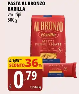 Tigros Pasta al bronzo BARILLA offerta