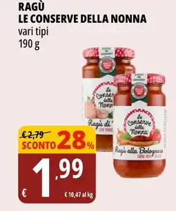 Tigros Ragù LE CONSERVE DELLA NONNA offerta
