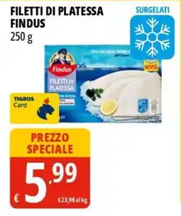 Tigros Filetti di platessa FINDUS offerta
