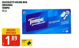 Tigros Fazzoletti veline box original TEMPO 80 pz offerta