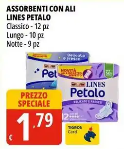 Tigros Assorbenti con ali LINES PETALO offerta