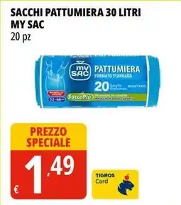 Tigros Sacchi pattumiera MY SAC 20 pz offerta