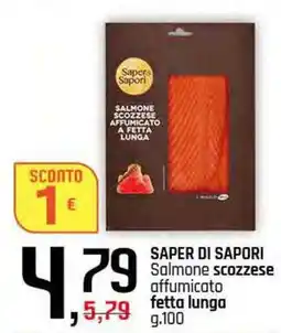 Famila Superstore SAPER DI SAPORI Salmone scozzese affumicato fetta lunga offerta