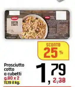 Famila Superstore Prosciutto cotto a cubetti offerta