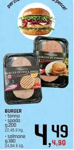 Famila Superstore BURGER tonno spada - Salmone offerta
