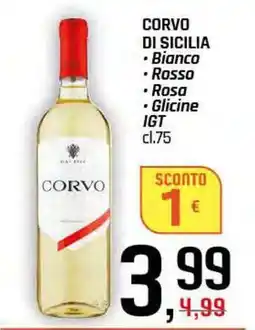 Famila Superstore CORVO DI SICILIA Bianco Rosso Rosa Glicine IGT offerta