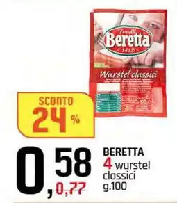 Famila Superstore BERETTA 4 wurstel classici offerta