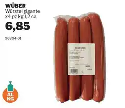 GrosMarket WÜBER Würstel gigante offerta