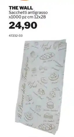GrosMarket THE WALL Sacchetti antigrasso offerta