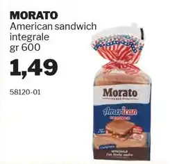 GrosMarket MORATO American sandwich integrale offerta
