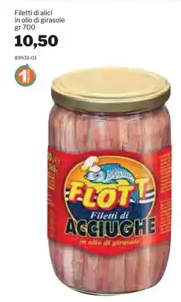 GrosMarket Filetti di alici in olio di girasole offerta