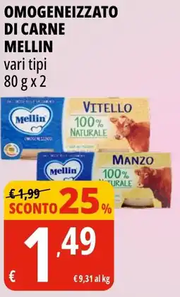 Tigros Omogeneizzato di carne MELLIN offerta