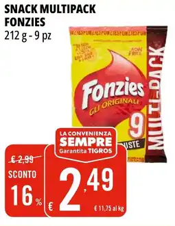 Tigros Snack multipack FONZIES offerta