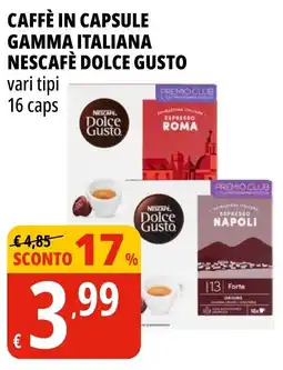 Tigros Caffè in capsule gamma italiana NESCAFE DOLCE GUSTO offerta
