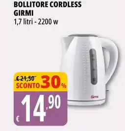 Tigros Bollitore cordless GIRMI offerta