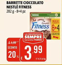 Tigros Barrette cioccolato NESTLÉ FITNESS offerta