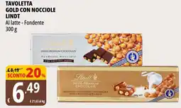 Tigros Tavoletta gold con nocciole LINDT offerta
