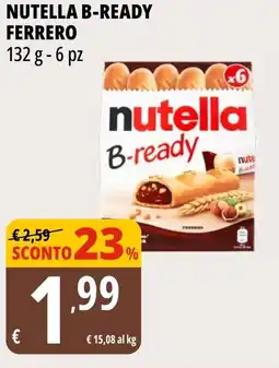 Tigros Nutella b-ready FERRERO 6 pz offerta