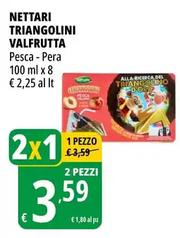 Tigros Nettari triangolini VALFRUTTA 2 pezzi offerta