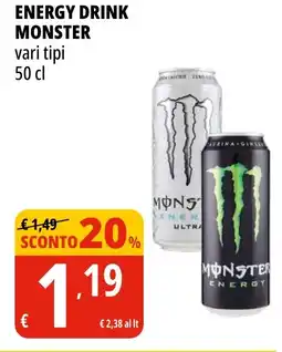 Tigros Energy drink MONSTER offerta