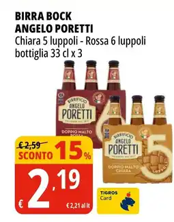 Tigros Birra bock ANGELO PORETTI offerta