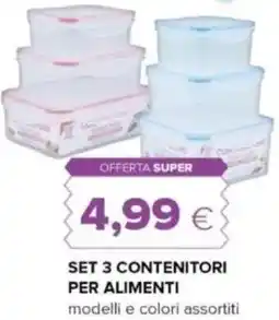 Oasi Set 3 contenitori per alimenti offerta